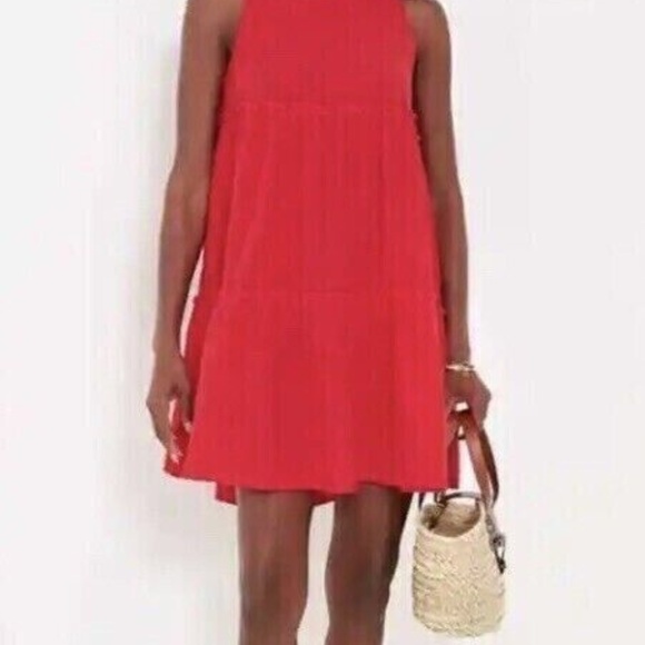 Pomander Place by Tuckernuck Red Lightweight Gauze Morgan Dress sz L NEW Mini - Picture 2 of 8